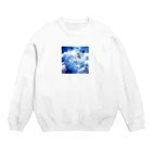 yuucanvasの宇宙アート･水の惑星 Crew Neck Sweatshirt