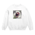 Rainy_Rainyの眠いか怒ってる白文鳥 Crew Neck Sweatshirt