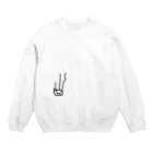 ゑゑゑのロン毛くん Crew Neck Sweatshirt