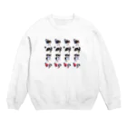 シーズーっぽいしろくろの犬たちのTAMA'S IPPAI Crew Neck Sweatshirt