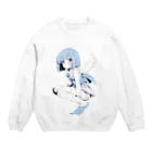 にゃむの水色天使 Crew Neck Sweatshirt