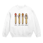 高堂玲/イラストの方のフライドポテト4兄弟 Crew Neck Sweatshirt