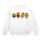 高堂玲/イラストの方のチキンナゲット４兄弟 Crew Neck Sweatshirt