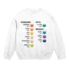 ヒロシオーバーダイブの日本酒好きのためのカラーチャート（呼び方と温度） Crew Neck Sweatshirt