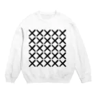 日本史のプリントの裏。のバツ × シンプル  Crew Neck Sweatshirt