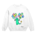 なみのりドラゴン🐉のドラゴン、浮いてみた。 Crew Neck Sweatshirt