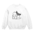 プロレスにゃんこのプロレスにゃんこ（エビ固め） Crew Neck Sweatshirt