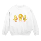 黒澤あおいのひよこの3兄弟 -ひまわり- Crew Neck Sweatshirt