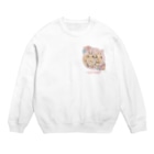 卯月まめのもふもふイラスト屋さんの4：I LOVE RABBIT(ネザーランドドワーフ) Crew Neck Sweatshirt