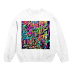 TakashiSの vivid gas station Crew Neck Sweatshirt