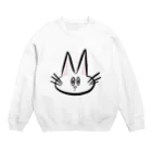 NYAGO NYAGO MARKETの驚いて目が巨大化したネコ Crew Neck Sweatshirt