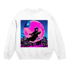 MedicalKUNの圧倒的芸術感の月夜の忍者★ Crew Neck Sweatshirt