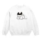 MONKUMIKOの座るこねこ（黒） Crew Neck Sweatshirt