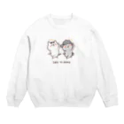 hidekiccanの犬と猫 Crew Neck Sweatshirt