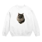 ドッポちゃんの可愛いモフ猫 Crew Neck Sweatshirt