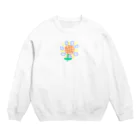 にゃーちゃんのらくがきひまわり Crew Neck Sweatshirt