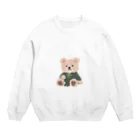 ほんのり偉そうなクマのほんのり偉そうなクマさん Crew Neck Sweatshirt