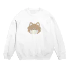 3本しっぽのビションフリーゼのふぁさふぁさしっぽのチワワ(茶色) Crew Neck Sweatshirt