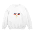 IZANAMI by Akane YabushitaのWisdom Eyes（ブッダの瞳） Crew Neck Sweatshirt