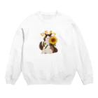 #保護猫カフェひだまり号のひだまりロゴの両面プリント Crew Neck Sweatshirt