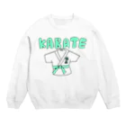 yukkuのKarate-man green Crew Neck Sweatshirt