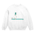 ももろ の歯磨きしろくま Crew Neck Sweatshirt