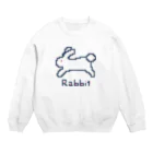 なでしこ@デザインのドット絵うさぎ Crew Neck Sweatshirt