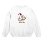 香庭くゆるのグラフロ/レトロマルチ/カエル Crew Neck Sweatshirt