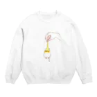 はなのすみれののびのびインコちゃん Crew Neck Sweatshirt