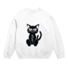 blueberryショップのめがねこ Crew Neck Sweatshirt