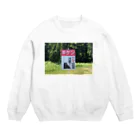 おとうふのクマ出没注意 Crew Neck Sweatshirt