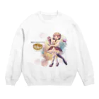 LusterAの【魔法少女】魔法のオオカワウソ大川さん Crew Neck Sweatshirt