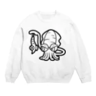 イカぽんちのイカぽんちバックプリント Crew Neck Sweatshirt