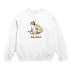 香庭くゆるのグラフロ/レトロ花/カエル Crew Neck Sweatshirt