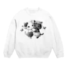 ねこぱんつのねこどろわーず Crew Neck Sweatshirt