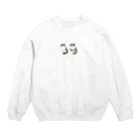 お髭ちゃんのおみせ。のふわふわしましまにゃんず Crew Neck Sweatshirt