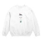 shiga-illust-sozai-goodsのカイツブリ 〈滋賀イラスト素材〉 Crew Neck Sweatshirt