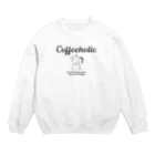 かえる商店のCOFFEEHOLIC black logo Crew Neck Sweatshirt