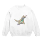 SPACE Shooting Star 🌟☆彡の未来移住計画シリーズ③ ORIGAMI ✨ユニコーン🦄 Crew Neck Sweatshirt