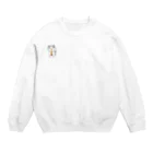 絵娯クリエイトのひのもとにゃんこ®️ 尺八 / 雷蔵 Crew Neck Sweatshirt