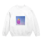 アヒル衣料品店のこちらを見つめるアヒル Crew Neck Sweatshirt