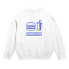 香庭くゆるのジャンクフード/ハンバーガー Crew Neck Sweatshirt