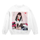 Mahiroshka まひろ朱夏 絵と音楽のギター少女 Crew Neck Sweatshirt