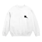 puikkoのUボート　笑うソードフィッシュ（右向き）（ワンポイント） Crew Neck Sweatshirt