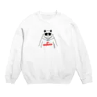 モノクロームスのワルパンダ-パーカーred Crew Neck Sweatshirt