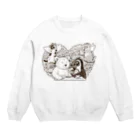 MessyChanのバレンタインハート Crew Neck Sweatshirt