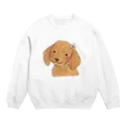 akiのおすましミニチュアダックスフント Crew Neck Sweatshirt