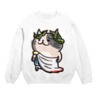 ひよこ男爵とまだむにゃんのにゃえさる (まだむにゃん) Crew Neck Sweatshirt