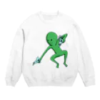 doteauの宇宙人くん：光線ピューピュー Crew Neck Sweatshirt