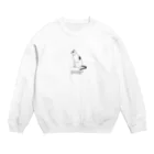 エダマメトイチのnyacoのあくび Crew Neck Sweatshirt